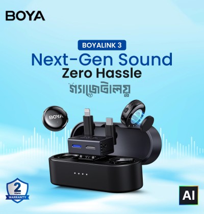 BOYALINK 3 AI-Powered Button Sized Wireless Microphone